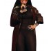 Nicki Minaj Vmas Brown Leather Long Coat