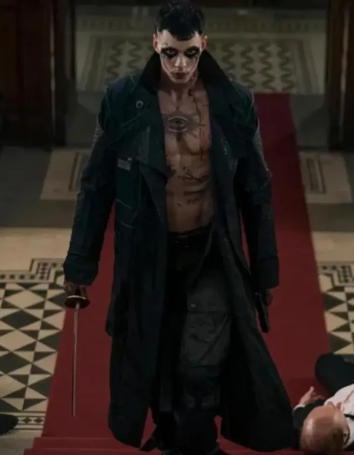 Bill Skarsgard the Crow 2024 Trench Coat Bill Skarsgard the Crow 2024 Trench Coat
