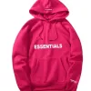 Fear Of God Essentials Pink Hoodie