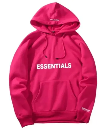 Fear Of God Essentials Pink Hoodie