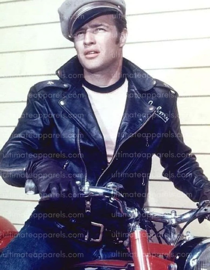 1950s Fashion The Wild One Johnny Strabler Marlon Brando Leather Jacket 1950s Fashion The Wild One Johnny Strabler Marlon Brando Leather Jacket