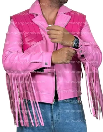 A Minecraft 2025 Garrett Garrison Jason Momoa Pink Jacket