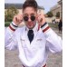 Saltburn Barry Keoghan White Jacket