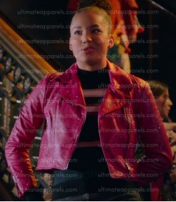High School Musical Sofia Wylie Gina Pink Leather Jacket