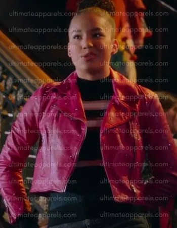 High School Musical Sofia Wylie Gina Pink Leather Jacket