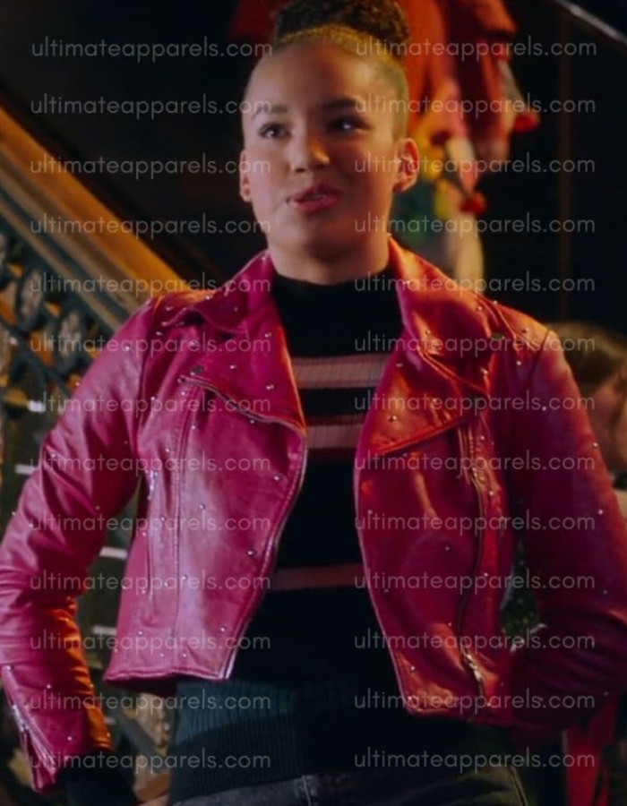 High School Musical Sofia Wylie Gina Pink Leather Jacket