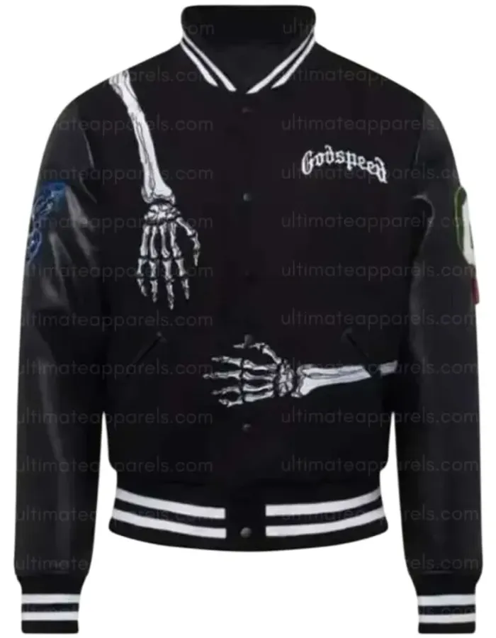Rod Skull Godspeed Varsity Jacket Rod Skull Godspeed Varsity Jacket