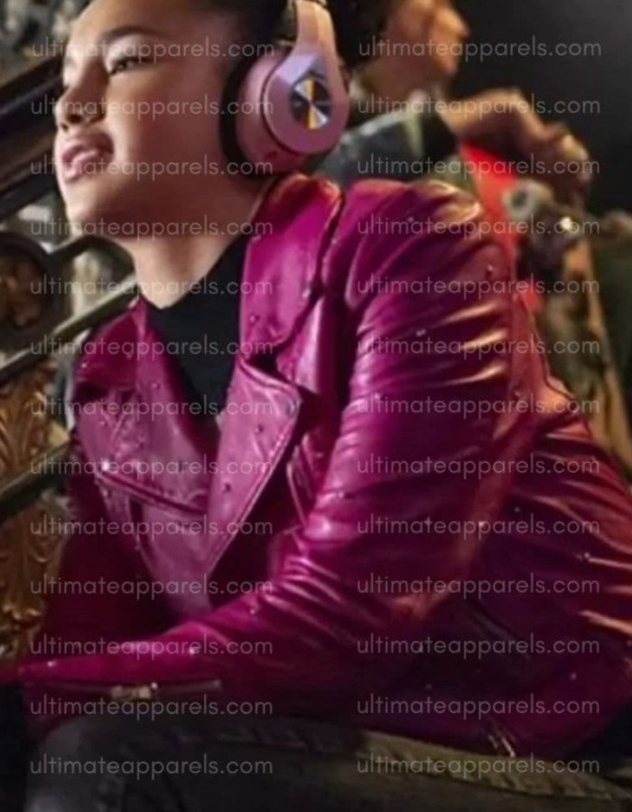 High School Musical Sofia Wylie Gina Pink Leather Jacket