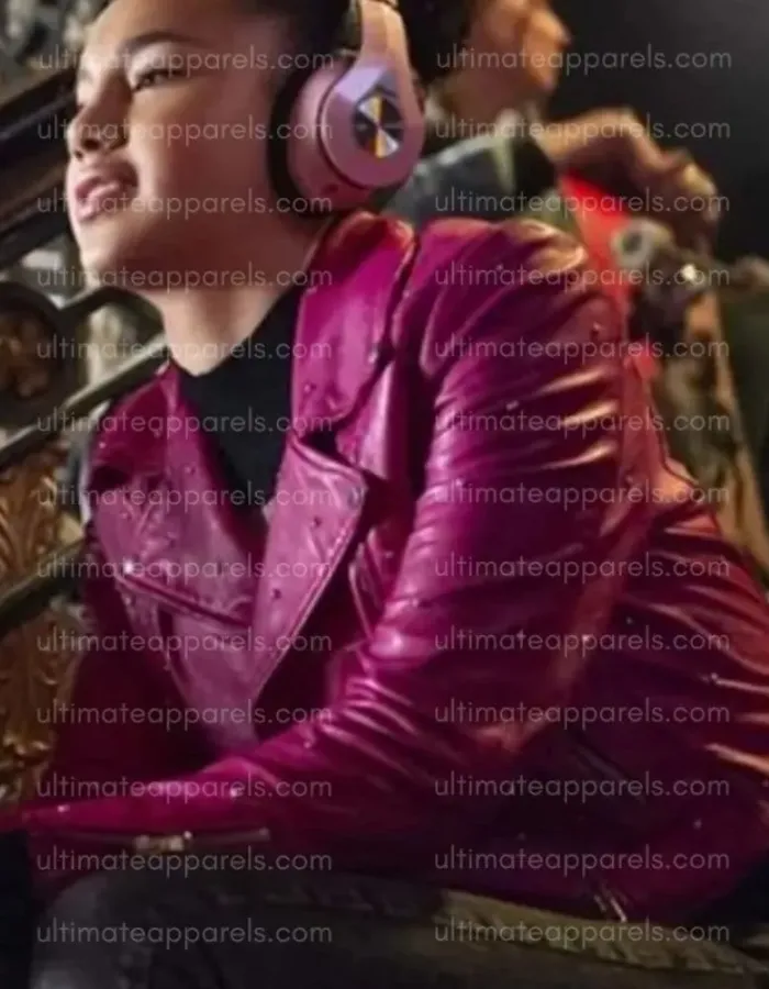 High School Musical Sofia Wylie Gina Pink Leather Jacket