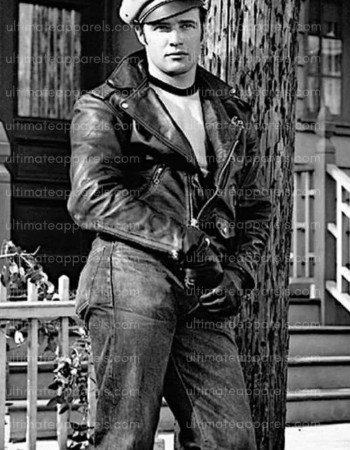 1950s Fashion The Wild One Johnny Strabler Marlon Brando Leather Jacket
