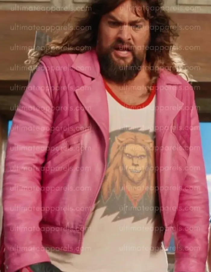 A Minecraft 2025 Garrett Garrison Jason Momoa Pink Jacket