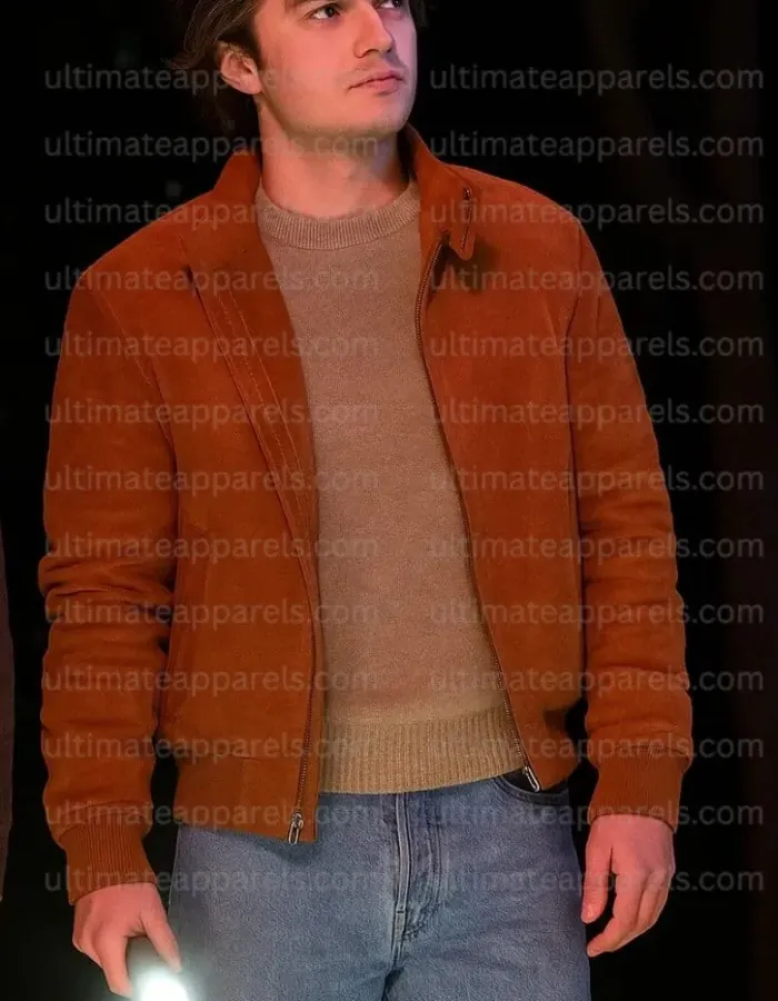 Stranger Things S05 Joe Keery Steve Harrington Brown Jacket