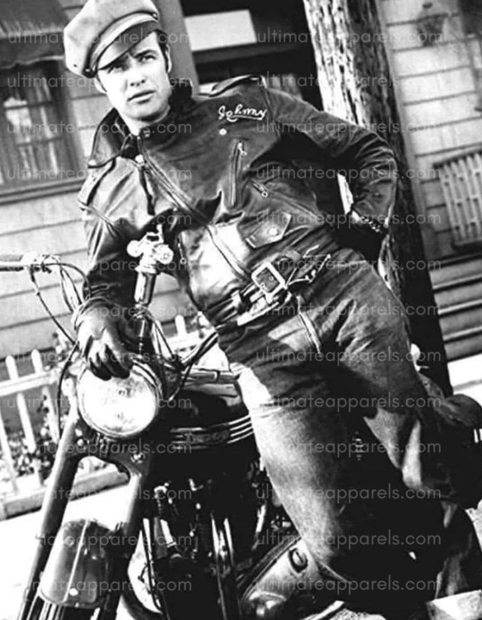 1950s Fashion The Wild One Johnny Strabler Marlon Brando Leather Jacket 1950s Fashion The Wild One Johnny Strabler Marlon Brando Leather Jacket