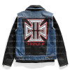 Vintage WWE Triple H Denim Leather Jacket