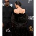 Bianca Censori Grammys Black Fur Coat Outfit
