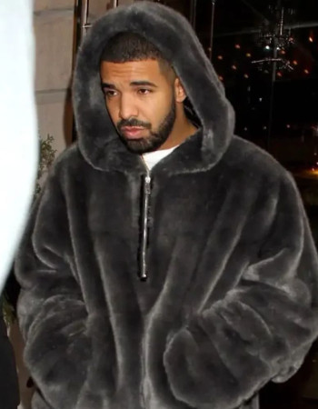 Fuzzy Drake Fur Hooded Jacket