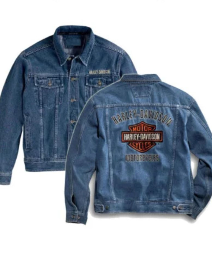 Harley Davidson Denim Biker Jacket Harley Davidson Denim Biker Jacket