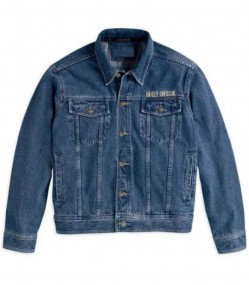 Harley Davidson Denim Biker Jacket