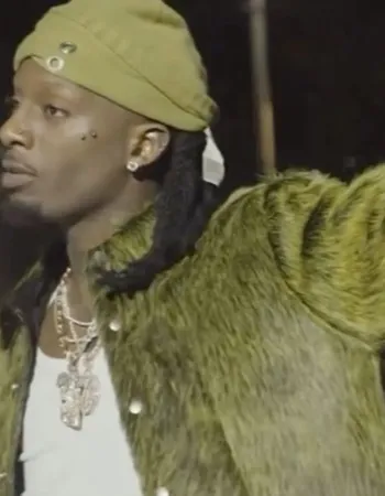 Playboi Carti Ur The Moon Green Fur Jacket