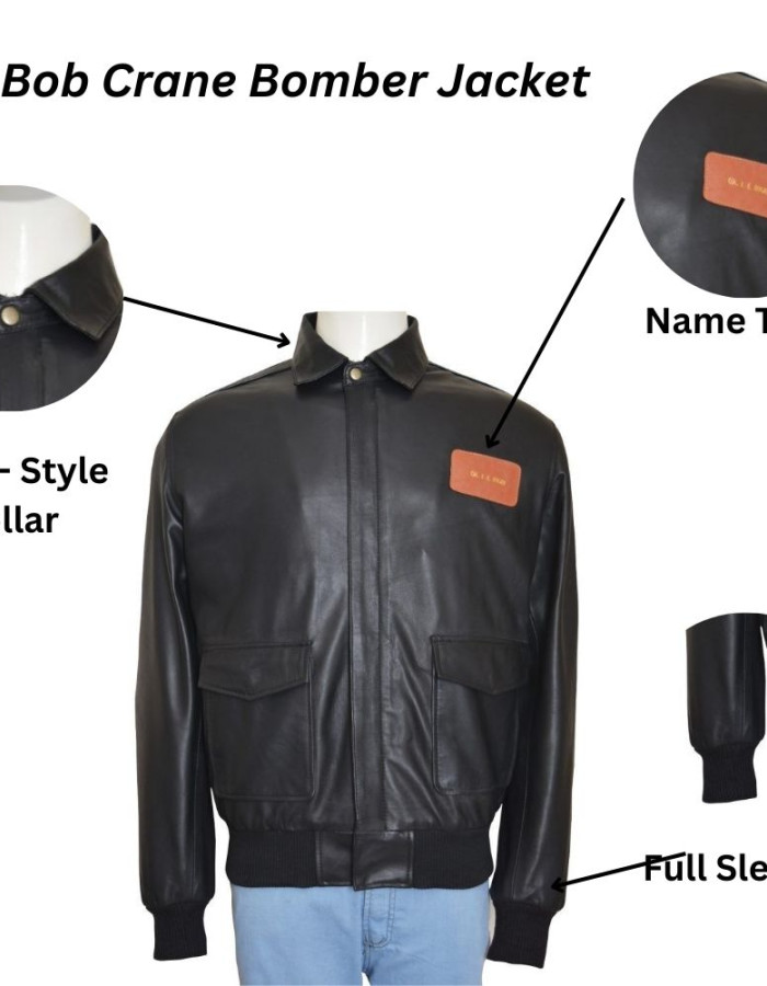 Hogan's Heroes Bob Crane Robert Hogan Black Leather Jacket Hogan's Heroes Bob Crane Robert Hogan Black Leather Jacket