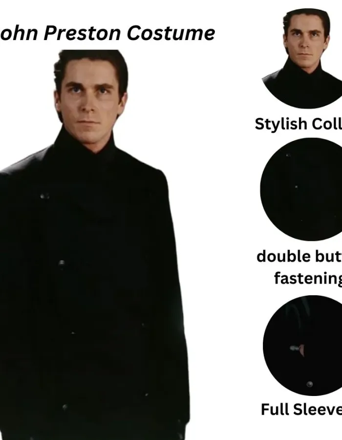 CHRISTIAN BALE EQUILIBRIUM JOHN PRESTON BLACK COSTUME