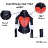 Kylie Minogue Red Heart Timebomb Black & White Motorcycle Jacket Kylie Minogue Red Heart Timebomb Black & White Motorcycle Jacket
