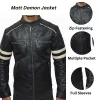 Good Will Hunting Matt Damon Black Leather Jacket Good Will Hunting Matt Damon Black Leather Jacket
