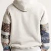 Unisex Abercrombie Patchwork Pullover Hoodie Unisex Abercrombie Patchwork Pullover Hoodie