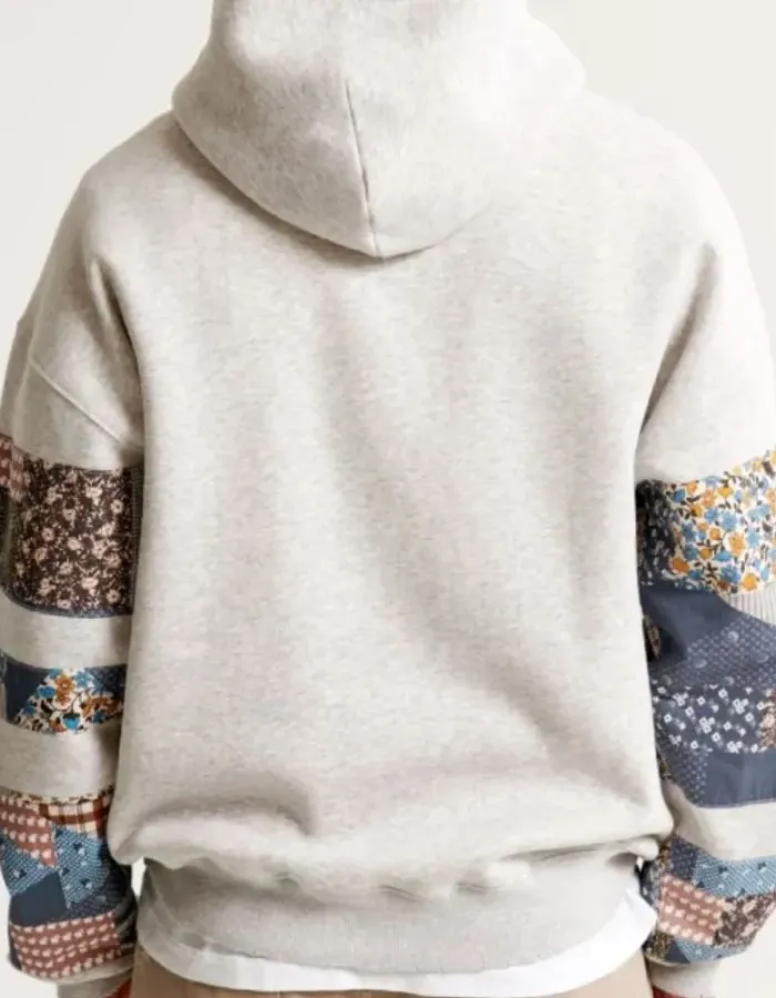Unisex Abercrombie Patchwork Pullover Hoodie Unisex Abercrombie Patchwork Pullover Hoodie