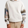 Unisex Abercrombie Patchwork Pullover Hoodie Unisex Abercrombie Patchwork Pullover Hoodie