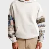 Unisex Abercrombie Patchwork Pullover Hoodie Unisex Abercrombie Patchwork Pullover Hoodie