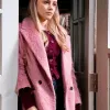 Josephine Langford After Ever Happy 2022 Tessa Pink Coat Josephine Langford After Ever Happy 2022 Tessa Pink Coat