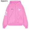 Balenciaga Pink Polo Zip-Up Hoodie Balenciaga Pink Polo Zip-Up Hoodie