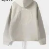 Bershka Zip-Up Slogan Pullover Hoodie Bershka Zip-Up Slogan Pullover Hoodie