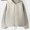 Bershka Zip-Up Slogan Pullover Hoodie Bershka Zip-Up Slogan Pullover Hoodie