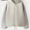 Bershka Zip-Up Slogan Pullover Hoodie