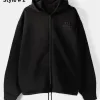 Bershka Zip-Up Slogan Pullover Hoodie Bershka Zip-Up Slogan Pullover Hoodie