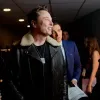 Elon Musk Black Shearling Leather Jacket