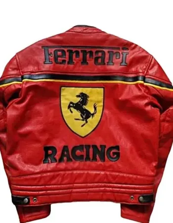 Ferrari F1 Red Racing Leather Jacket