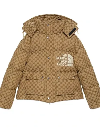 The North Face Gucci Brown Puffer Jacket
