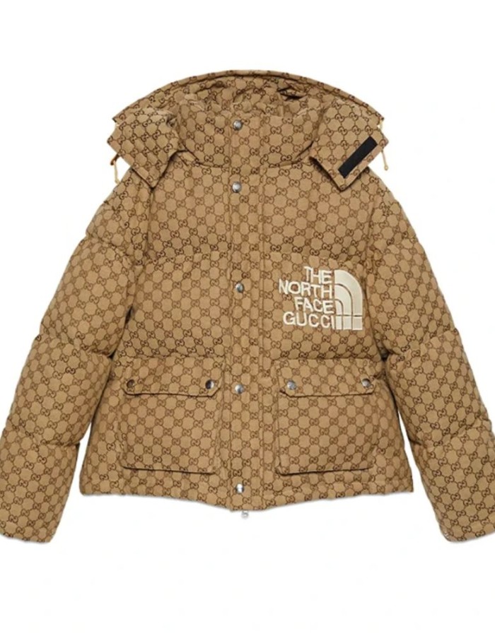 The North Face Gucci Brown Puffer Jacket