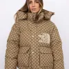 The North Face Gucci Brown Puffer Jacket