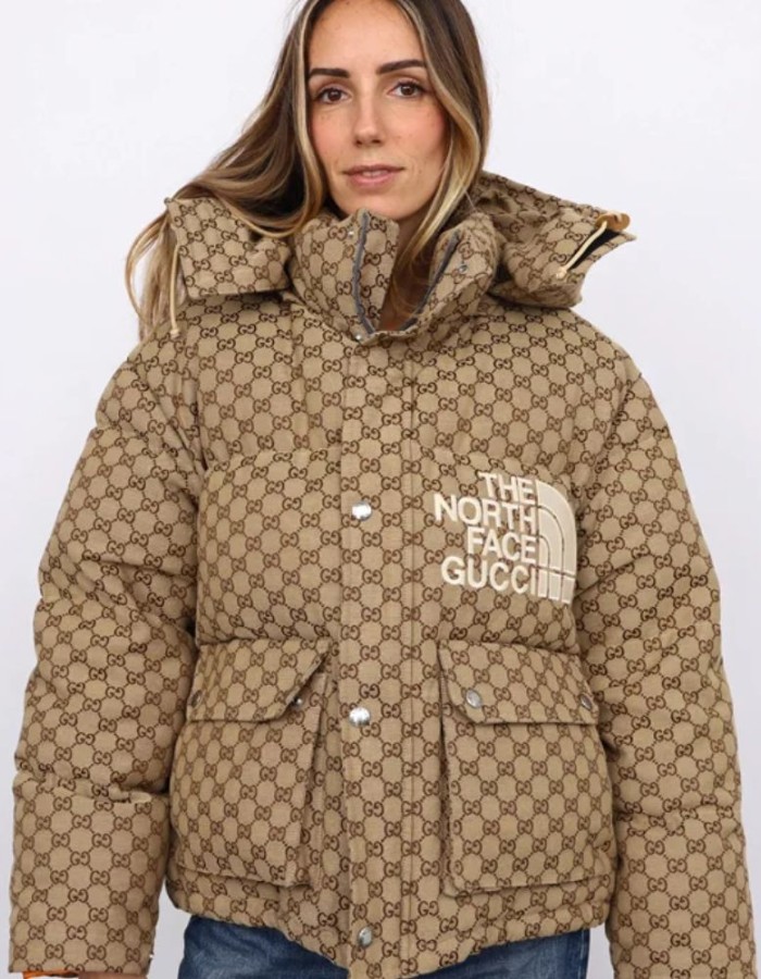 The North Face Gucci Brown Puffer Jacket