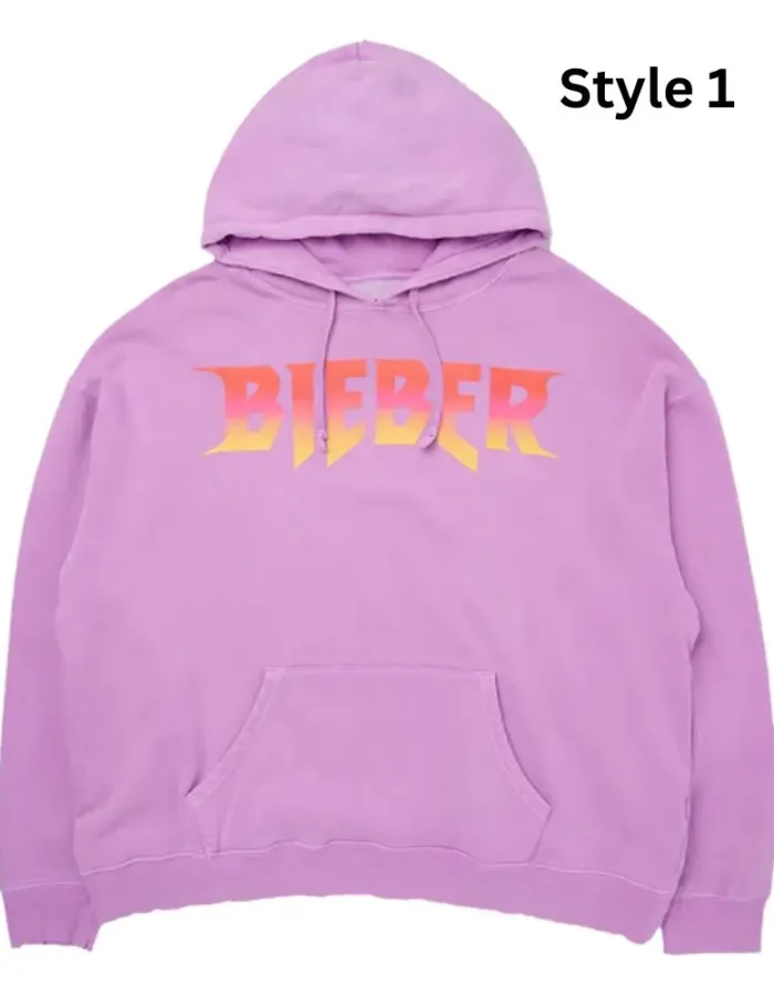 Justin Bieber Pullover Purple Hoodie