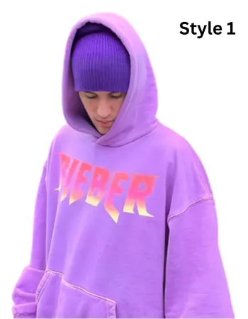 Justin Bieber Pullover Purple Hoodie