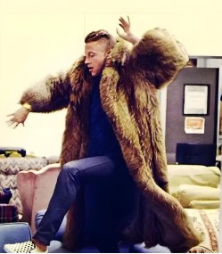 Macklemore Brown Fur Coat