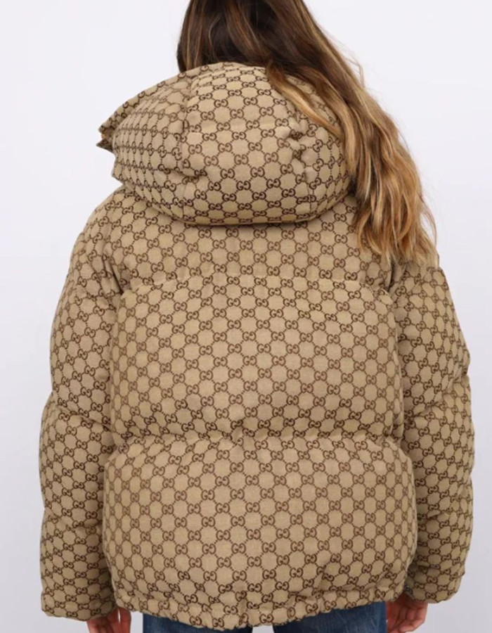 The North Face Gucci Brown Puffer Jacket