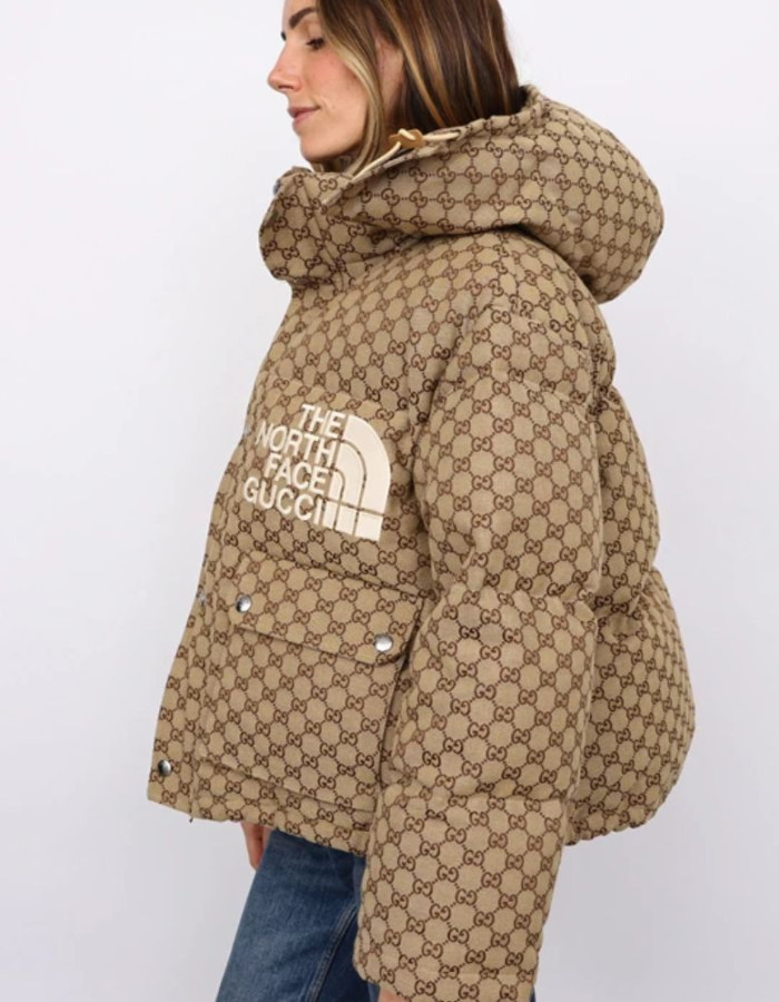 The North Face Gucci Brown Puffer Jacket