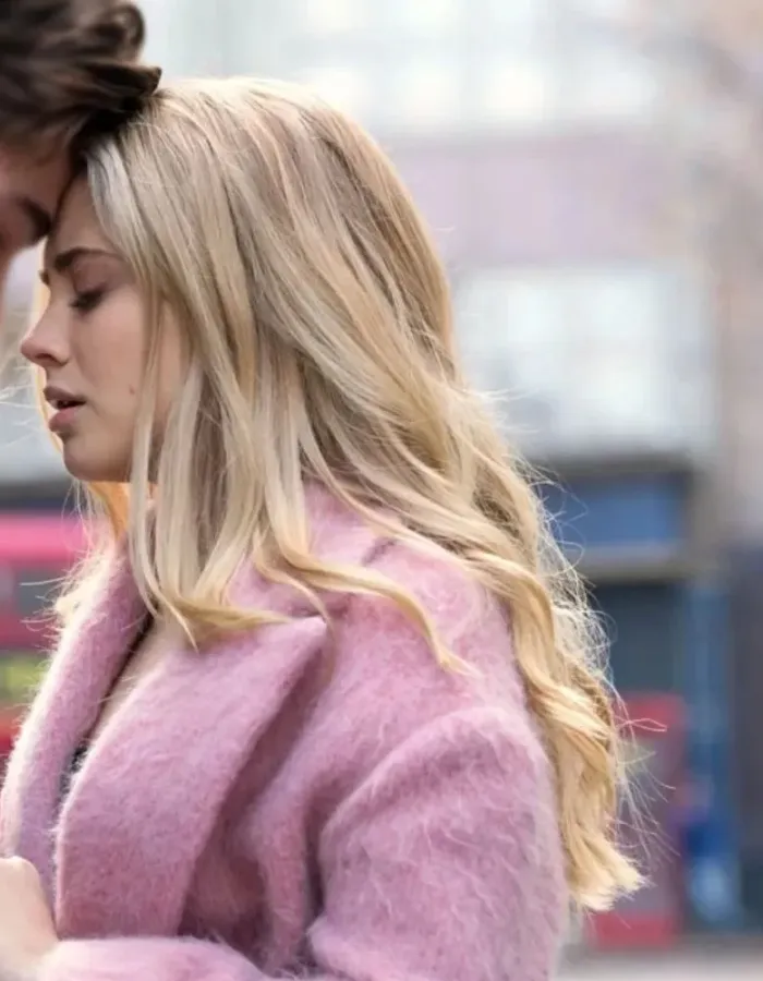Josephine Langford After Ever Happy 2022 Tessa Pink Coat Josephine Langford After Ever Happy 2022 Tessa Pink Coat