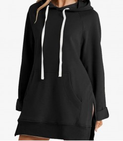 The Warmy Pullover Black Hoodie